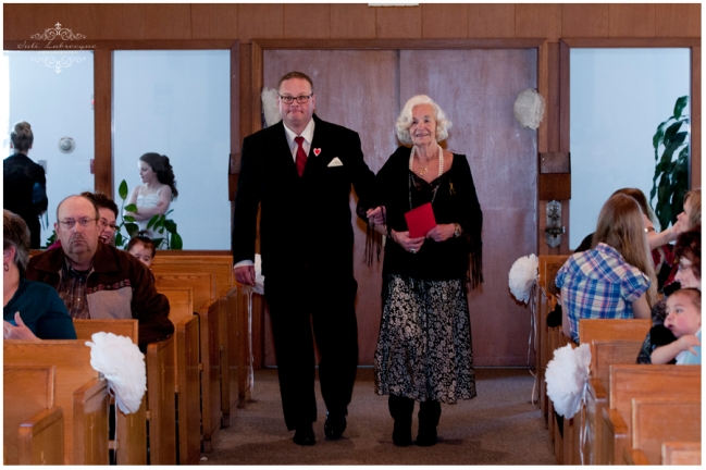 walking down aisle